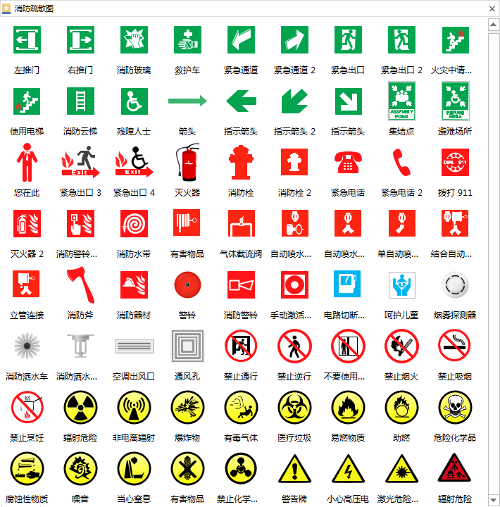 消防疏散示意图符号
