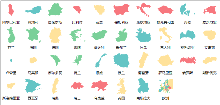 zoty中欧体育官网
欧洲地图