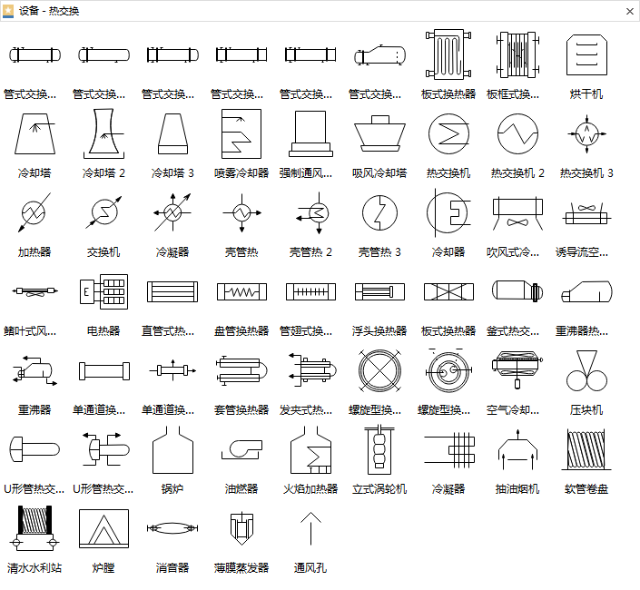 热交换设备符号