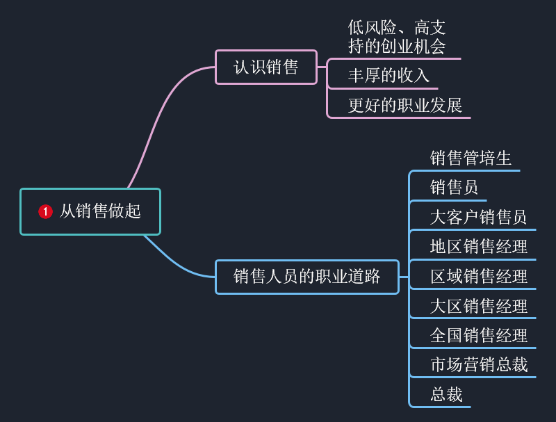 从销售做起思维导图