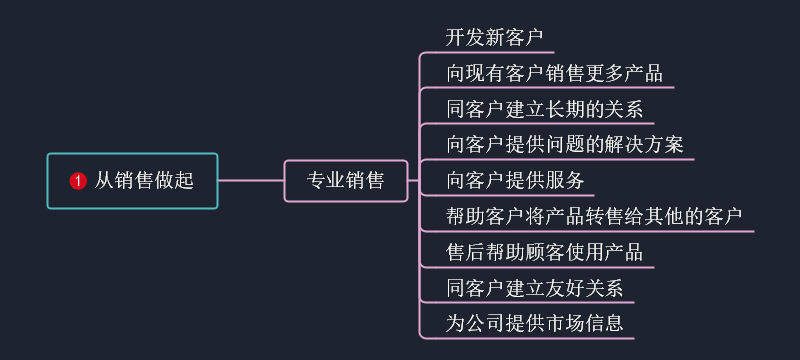 专业销售思维导图