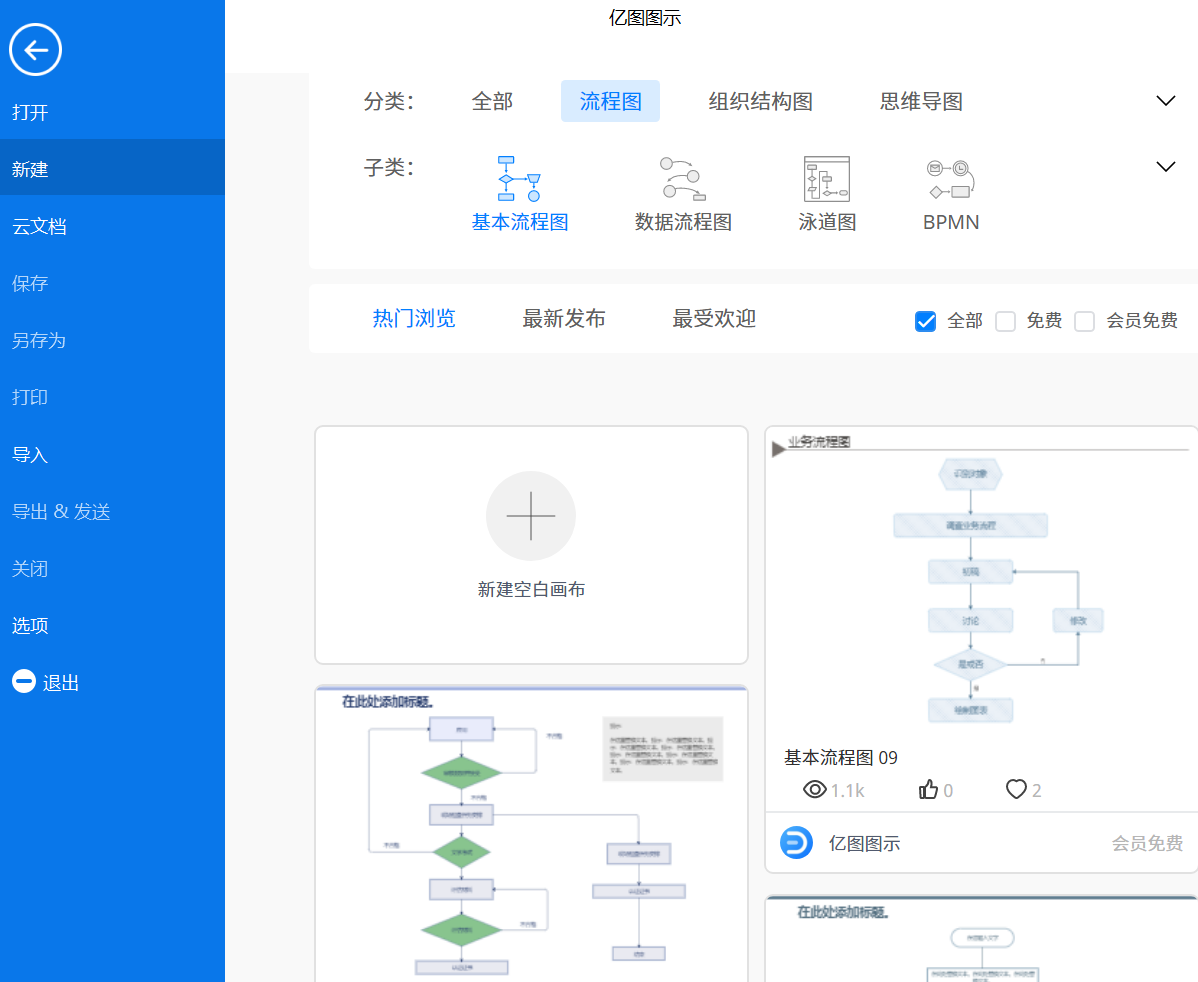 过程流程图新建