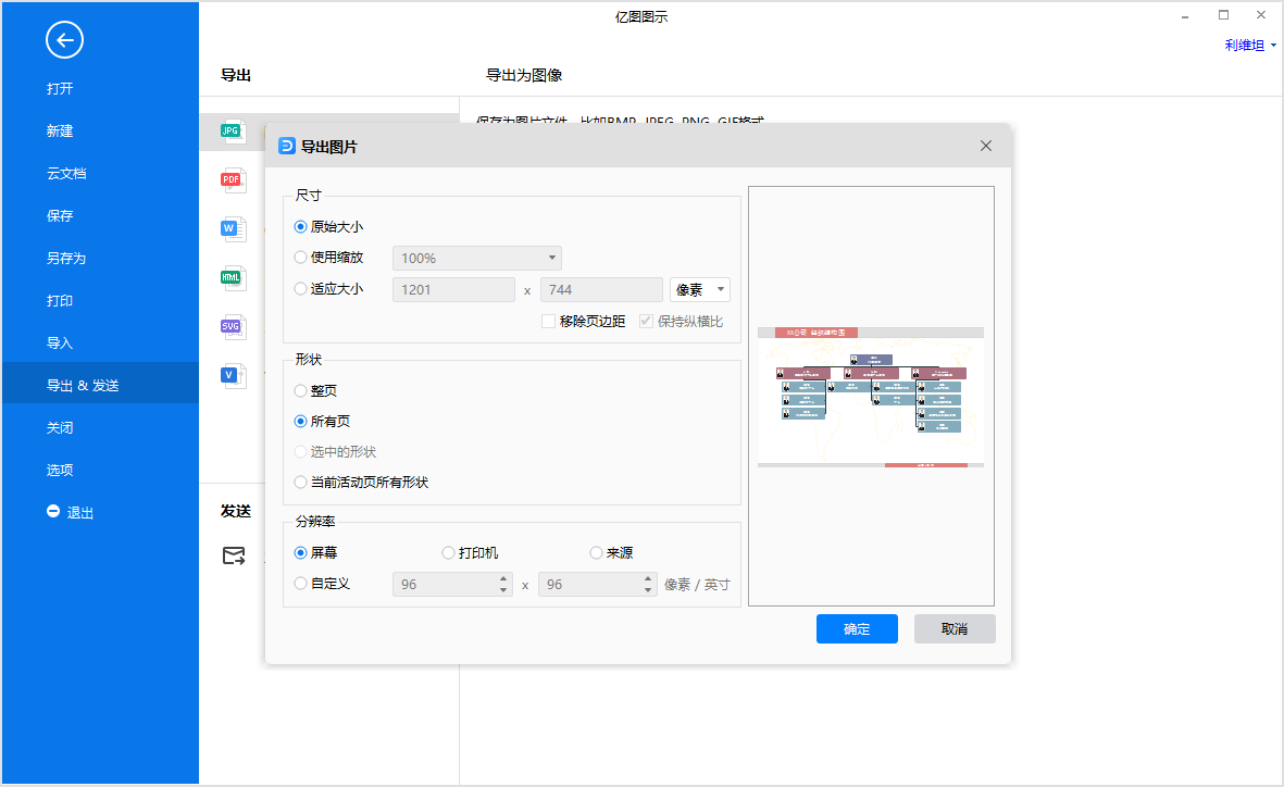 导出组织架构图